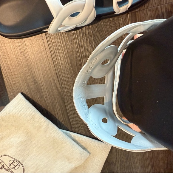 Hermès Extra Sandal Agneau Nappa Blanc 40 as new - Picture 10 of 16